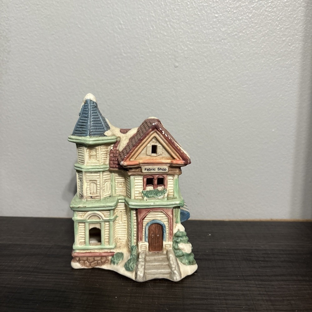 Vintage - FABRIC SHOP - Christmas Village - Ceramic Decor